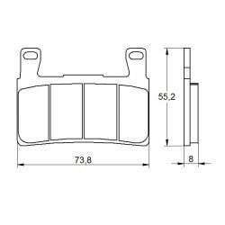 Pastiglie Freno per HARLEY DAVIDSON FLS SOFTAIL SLIM 1200 ABS 2016-2017 Anteriori Sinterizzate ST