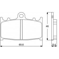 Pastiglie Freno per SUZUKI GSXR 400 1988-1989 Anteriori Sinterizzate ST