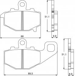 Pastiglie Freno per KAWASAKI ZZR 600 1993-2006 Posteriori Sinterizzate ST