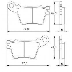 Pastiglie Freno per YAMAHA YZF R1 1000 2015-2019 Posteriori Sinterizzate ST