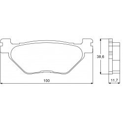 Pastiglie Freno per YAMAHA T MAX 500 2001-2003 Posteriori Sinterizzate ST