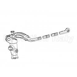 Pompa Freno Radiale Alluminio 19x18 con Leva Allungabile Snodata per Impianti Bidisco