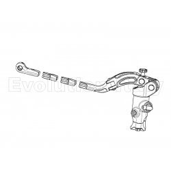 Pompa Frizione Radiale Alluminio PRS Evolution 16x15 16x16 16x17 con Leva Allungabile Snodata