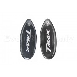 Adesivo Resinato per Copriforo Specchietto YAMAHA TMAX 500 2001-2007 nero-silver