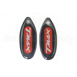 Adesivo Resinato per Copriforo Specchietto YAMAHA TMAX 500 2001-2007 rosso-silver