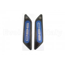 Adesivo Resinato per Copriforo Specchietti YAMAHA TMAX 560 2022-2023 blu-silver