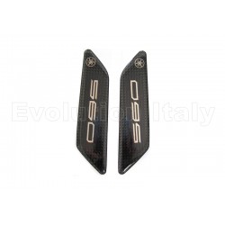 Adesivo Resinato per Copriforo Specchietti YAMAHA TMAX 560 2022-2023 nero-silver