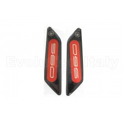 Adesivo Resinato per Copriforo Specchietti YAMAHA TMAX 560 2022-2023 rosso-silver
