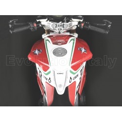 Adesivo Resinato per Protezione Serbatoio Benzina MV AGUSTA BRUTALE 910 S CRC trasparente-silver