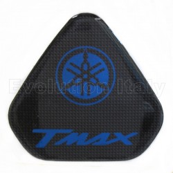 Adesivo Protezione Resinato per Piastra Sterzo YAMAHA TMAX 500 2001-2007 blu-carbonio