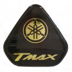 Adesivo Protezione Resinato per Piastra Sterzo YAMAHA TMAX 500 2001-2007 oro-carbonio