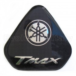 Adesivo Protezione Resinato per Piastra Sterzo YAMAHA TMAX 500 2001-2007 silver-carbonio