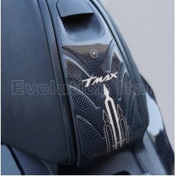 Adesivo Protezione Resinato per Sportello Serbatoio YAMAHA TMAX 500 2001-2007 silver-carbonio