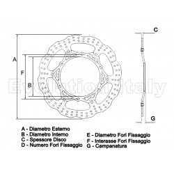 Disco Freno Anteriore per KTM SX 144 270 mm Margherita Forato Semiflottante