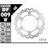Disco Freno GALFER DF009W misure (A 296 - B 144 - C 5 - D 6 - E 10.4 - F 166)
