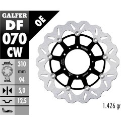 Disco Freno Anteriore GALFER DF070CW per HONDA CB 1000 R