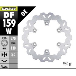 Disco Freno GALFER DF159W misure (A 270 - B 130 - C 5 - D 6 - E 10.4 - F 150 - G 0)