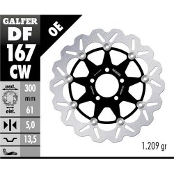 Disco Freno GALFER DF167CW misure (A 300 - B 61 - C 5 - D 5 - E 10.5 - F 81 - G 13.5) Disco Freno GALFER DF167CW misure (A 300 - B 61 - C 5 - D 5 - E 10.5 - F 81 - G 13.5)