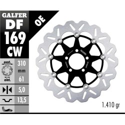 Disco Freno GALFER DF169CW misure (A 310 - B 61 - C 5 - D 5 - E 10.5 - F 81 - G 13.5)