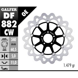 Disco Freno Anteriore GALFER DF882CW GALFER DF882CW per BUELL M2 1200 CYCLONE