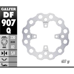 Disco Freno Posteriore GALFER DF907Q per STREET TRIPLE 675