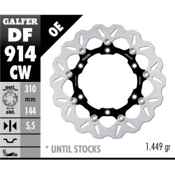 Disco Freno GALFER DF914CW misure (A 310 - B 144 - C 5.5 - D 6 - E 10.5 - F 166 - G 0)