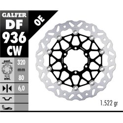 Disco Freno Anteriore GALFER DF936CW per BMW M 1000 RR K66 ABS