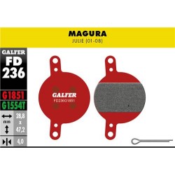 Pastiglie GALFER ADVANCED FD236-G1851 per MAGURA JULIE (2001-2008)