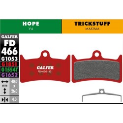 Pastiglie GALFER ADVANCED FD466-G1851 per HOPE V4 Pastiglie GALFER ADVANCED FD466-G1851 per HOPE V4