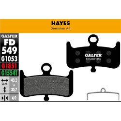 Pastiglie GALFER STANDARD FD549-G1053 per HAYES DOMINION A4