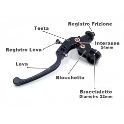 LEVA FRIZIONE a CAVO COMPLETA UNIVERSALE
