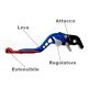 Leve Freno Frizione per HONDA VTR 1000 F FIRESTORM Allungabili FP