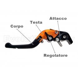 Leve Freno Frizione per YAMAHA YZF R125 Pieghevoli Corte FP