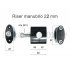Riser con appoggio piatto per manubrio da 22 mm