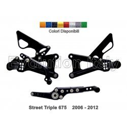 Pedane Arretrate Racing per TRIUMPH STREET TRIPLE 675 2007-2012